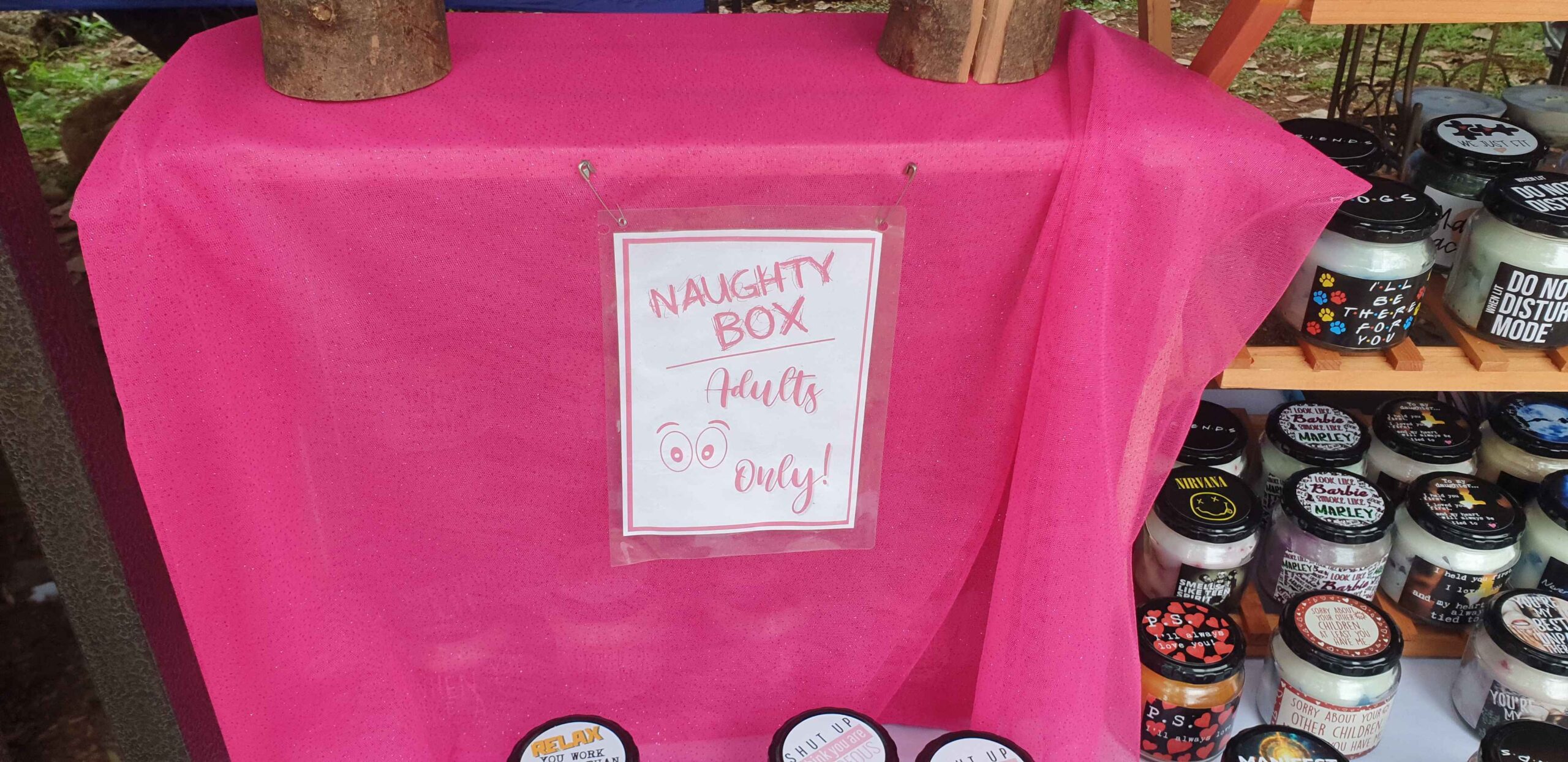 Hazel Food Market with Hand Poured Crafted Candles 2 the naughty box, full of naughty candles
