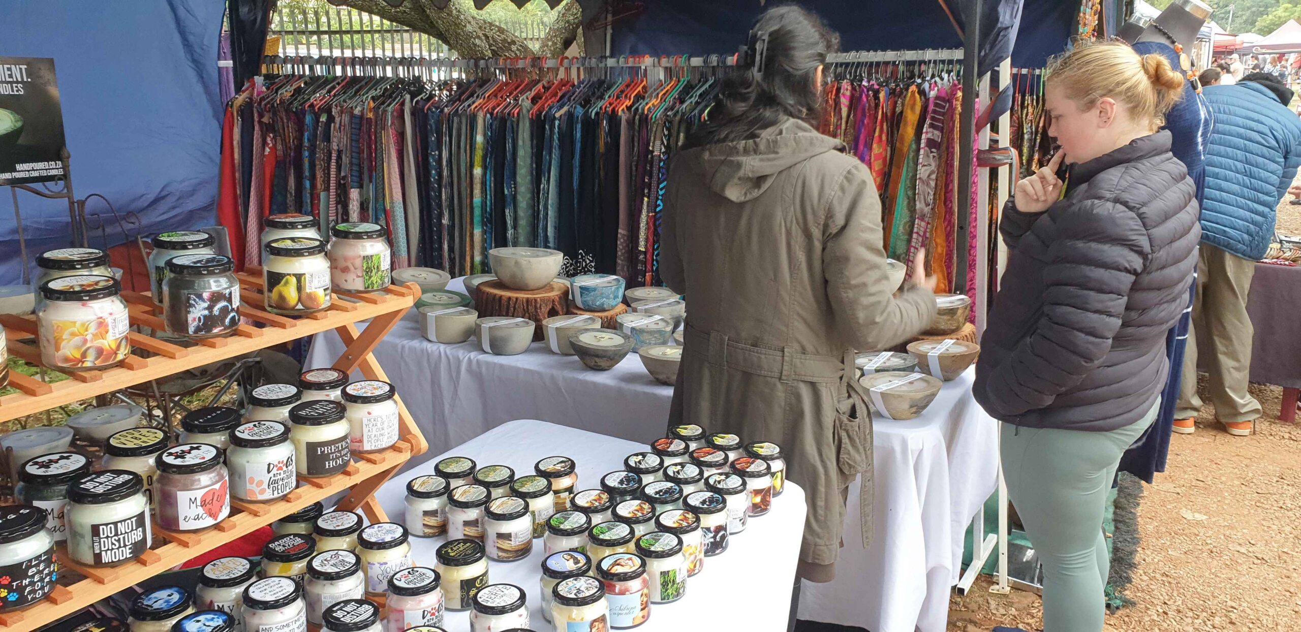 Hazel Food Market with Hand Poured Crafted Candles 1 Hand Poured Crafted Candles Market Stall at Hazel Food Market